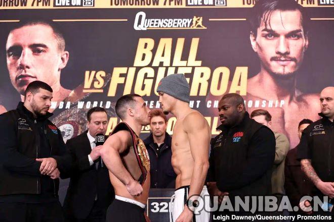 鲍尔与菲古罗阿顺利完成称重，周日清晨