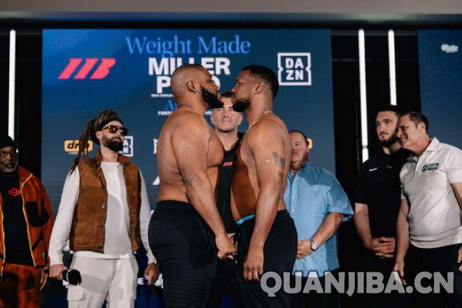 米勒与佩罗完成称重，“大宝贝”大战周