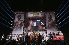 梅威瑟VS贝托赛前称重图集比赛明日开战