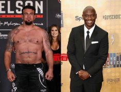 前UFC冠军弗兰克·米尔参加拳击比赛对阵前拳王安