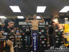 张志磊美国拳赛称重图集 期待职业生涯九连胜