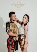 罗唐婚前写真曝光！新娘是泰拳美女，飞膝KO“铁