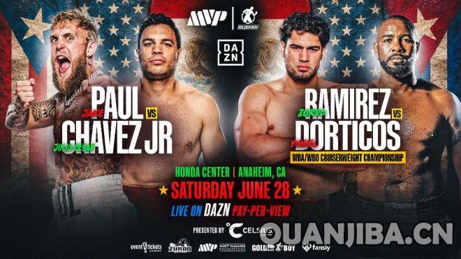 杰克·保罗将在6月29日对阵“小查维兹”，开启拳击新篇章
