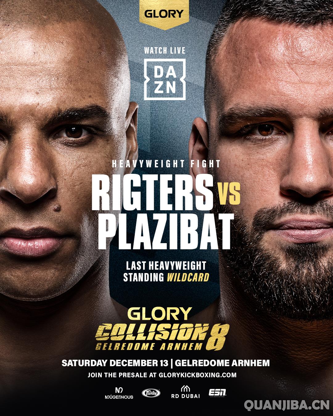 成都拳击赛事:“荣耀格斗碰撞8”安东尼奥·普拉兹巴特对决佩帕侬